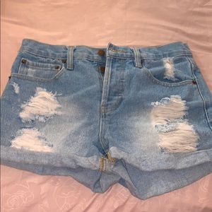 Forever 21 ripped denim shorts